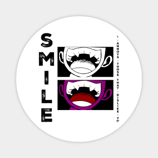 Smile Slogan Graphic Tee Magnet